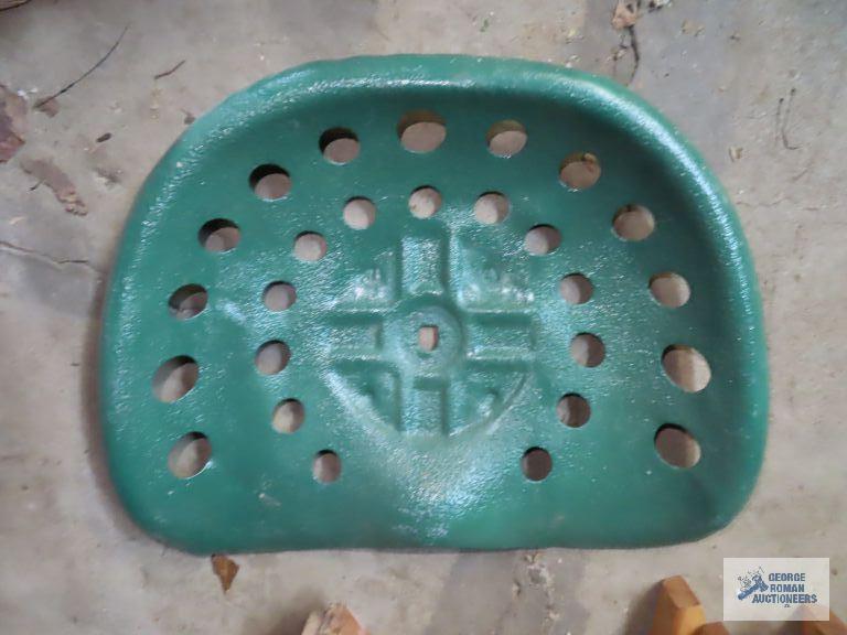 Metal tractor seat