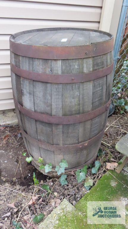 Antique wooden barrel