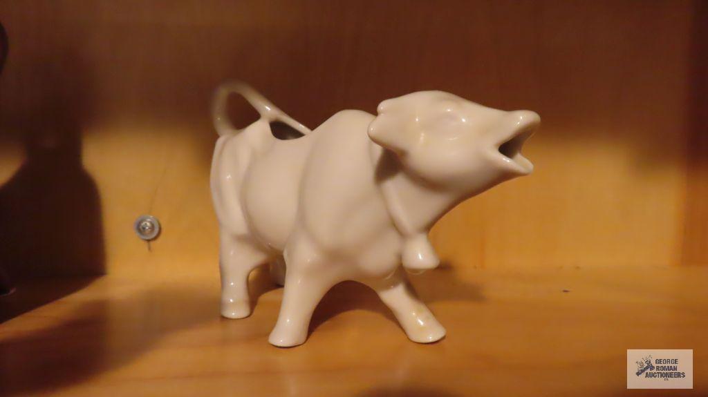 50s cow salt and pepper shakers and cow planter