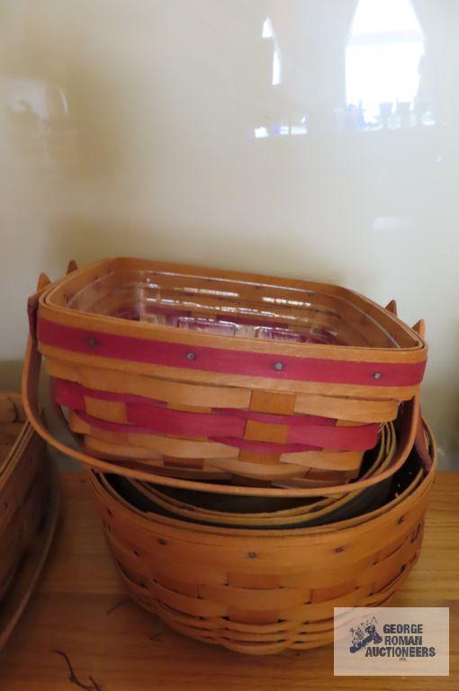 Three Longaberger baskets