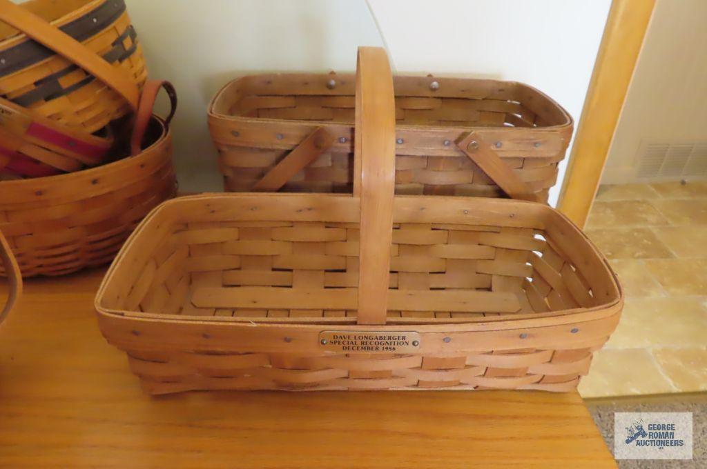 Three Longaberger baskets