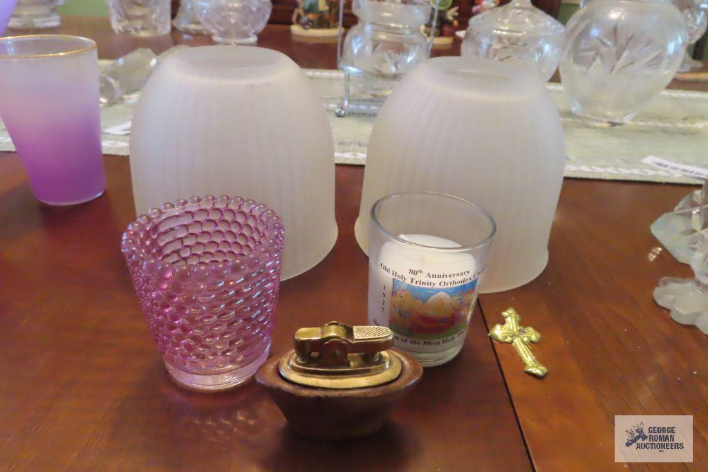 Candle holders, lighter and light shades