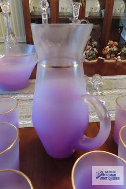 50s gold trimmed lavender...lemonade set