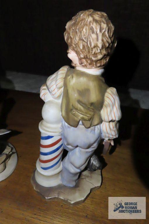 Barber ceramic figurine, number KW7332 and...other figurine, number 2436