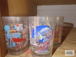 Four Disney 25th anniversary glasses