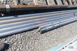 Lot of locking metal poles