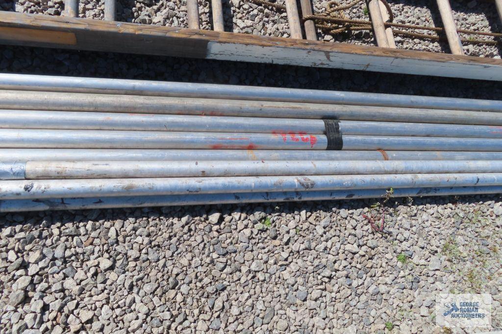 Lot of locking metal poles