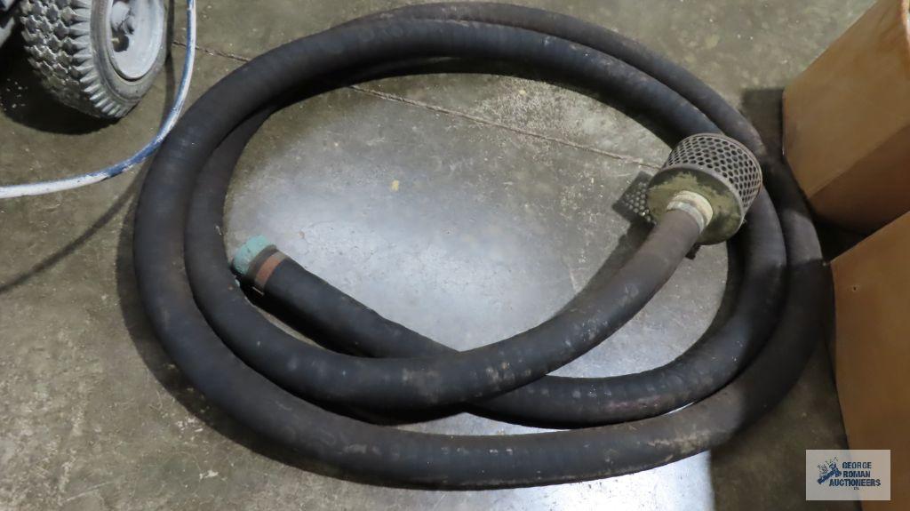 Heavy duty water pump hose with cage