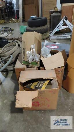 Lot of masking paper, hardware, steel wool pads and etc