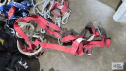 Lot of assorted safety harnesses