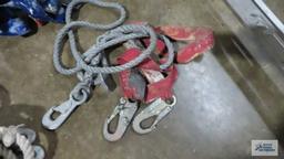 Lot of assorted safety harnesses