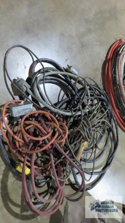 Lot of extension cords and etc