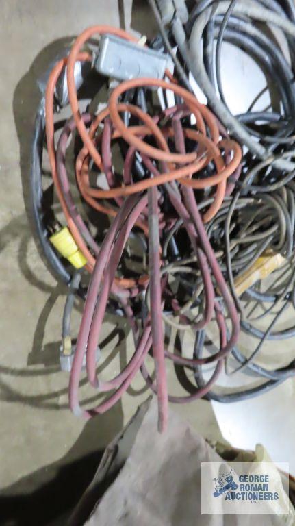 Lot of extension cords and etc