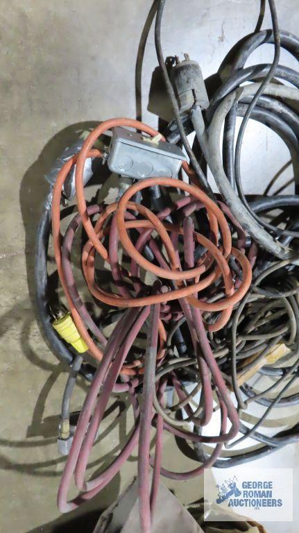 Lot of extension cords and etc