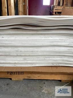 (31) White PTFE virgin teflon sheets, 3/8 inch thick, 48 inches x 48 inches sheets.