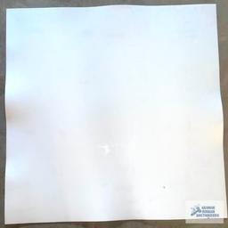 (6) White PTFE virgin teflon sheets, 1/8 inch thick, 48 inches x 48 inches sheets.