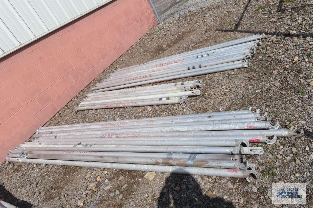 Lot of Aldek premium aluminum scaffolding and scaffolding hardware