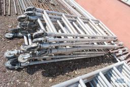 Lot of Aldek premium aluminum scaffolding and scaffolding hardware