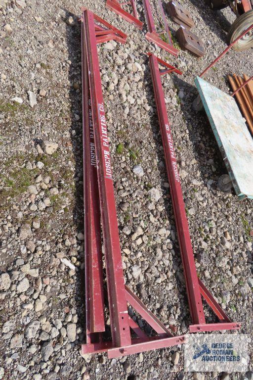 Lot of red scaffolding pieces