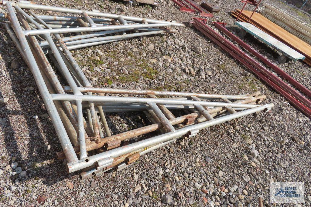 Lot of gray scaffolding pieces