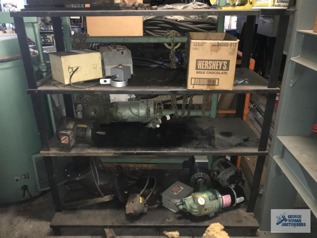 MOTORS, TRANSFORMER AND STEEL SHELF