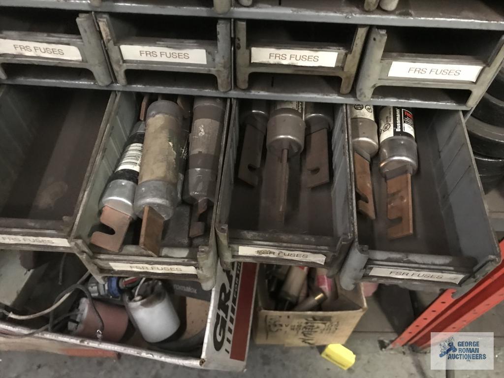 FUSES ON THREE SECTIONS OF SHELVING