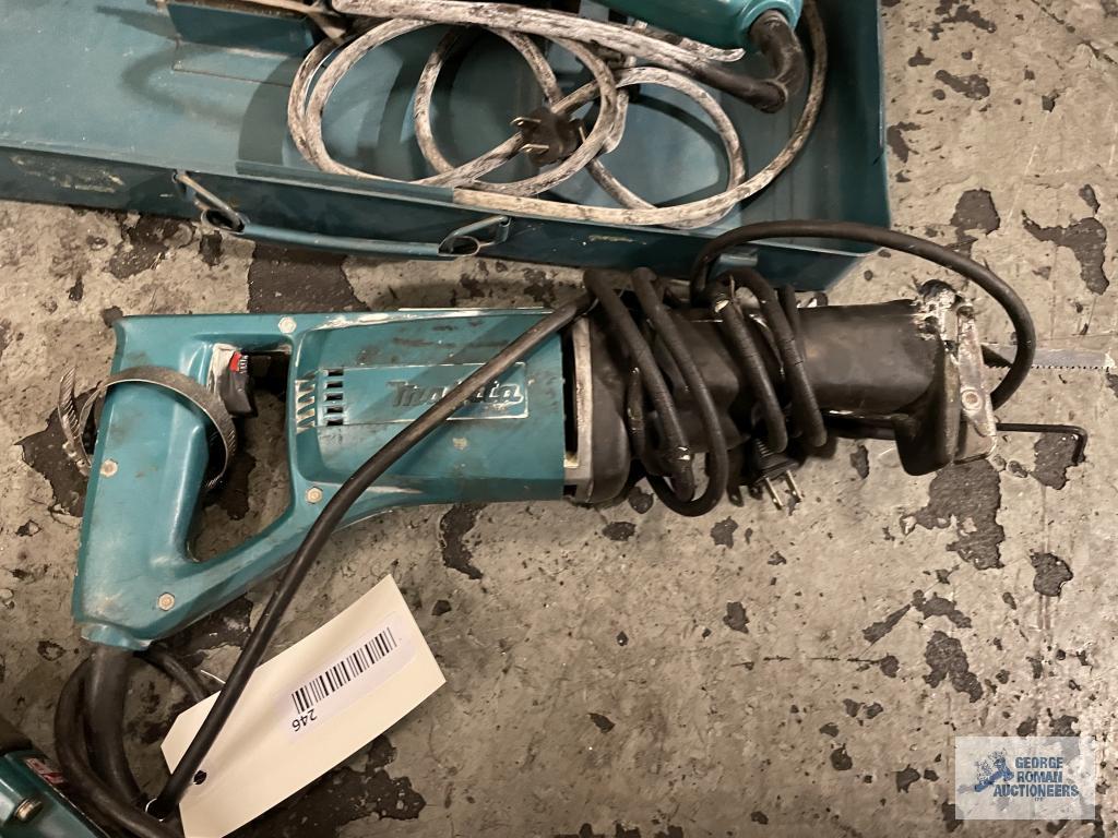 (2) MAKITA SAWS AND DRILL