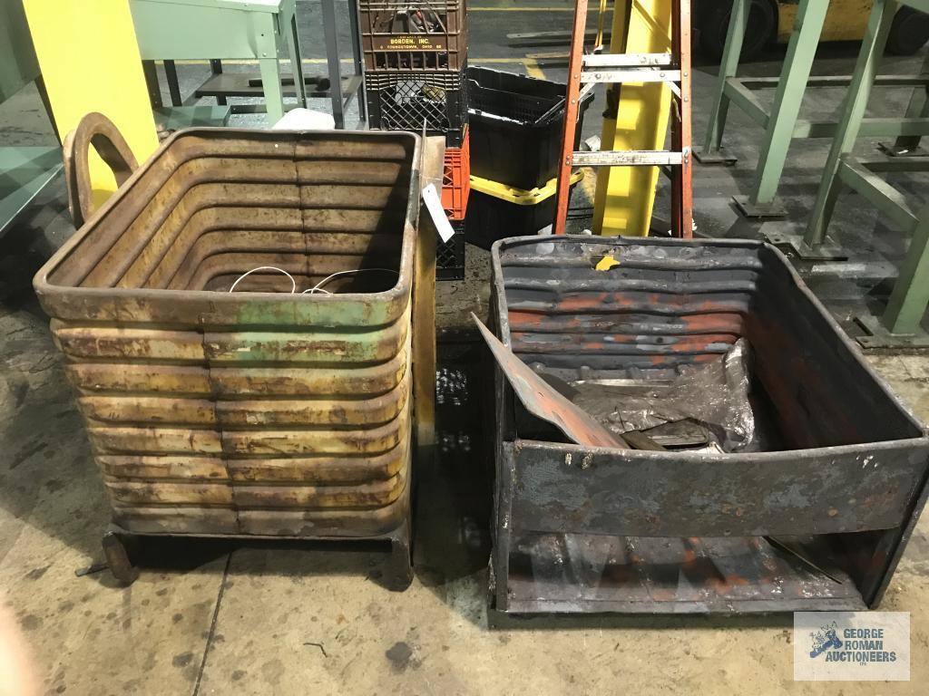 (2) STEEL PARTS BINS