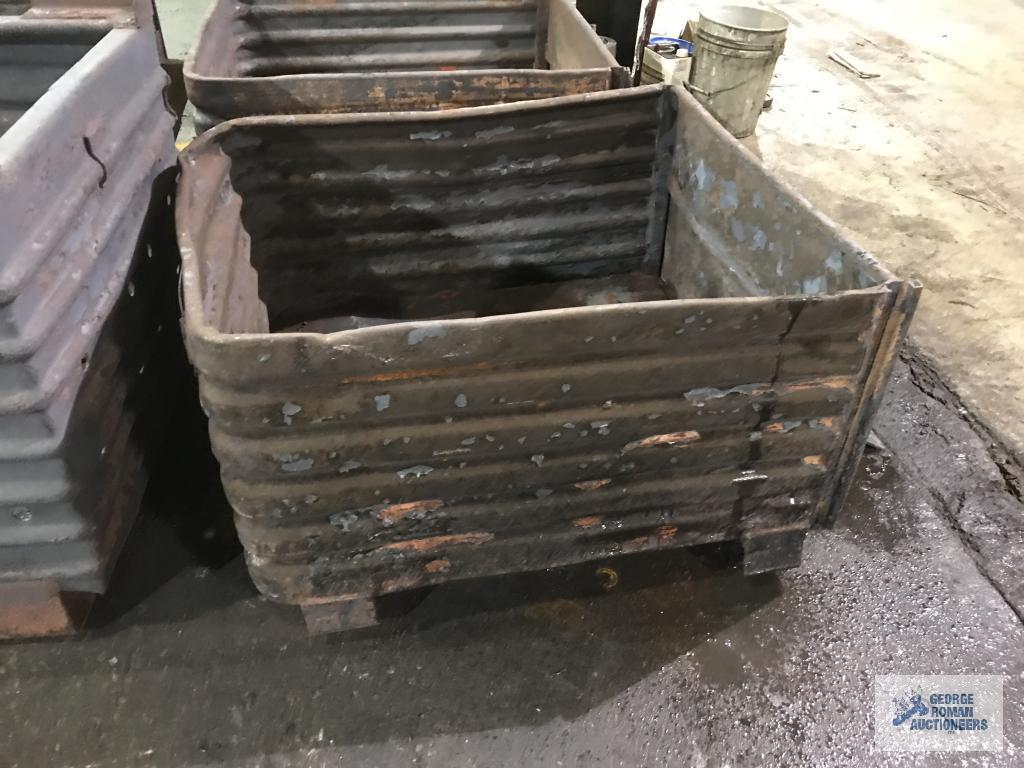 (4) STEEL BINS