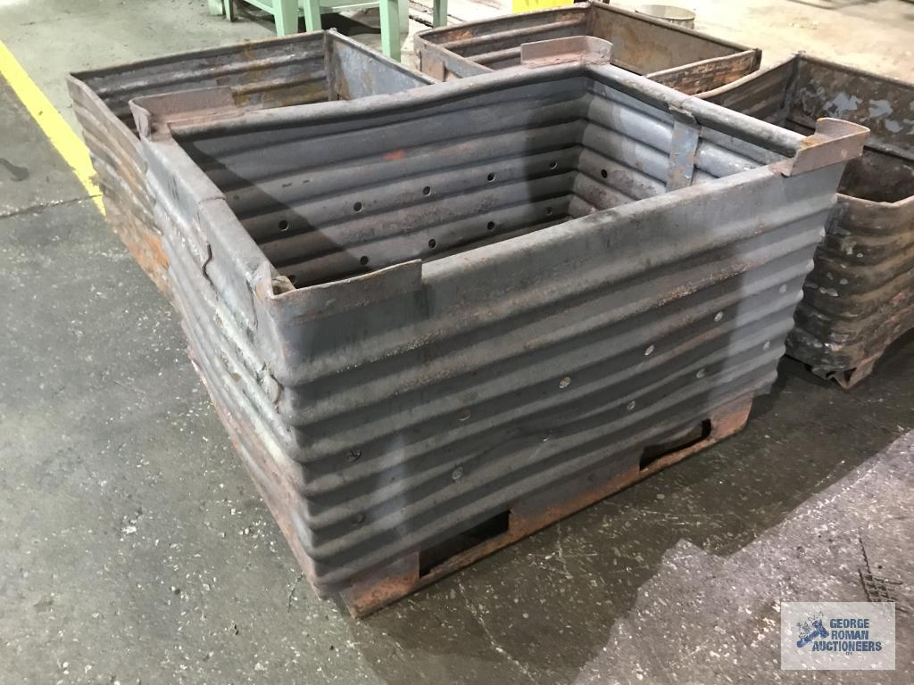 (4) STEEL BINS