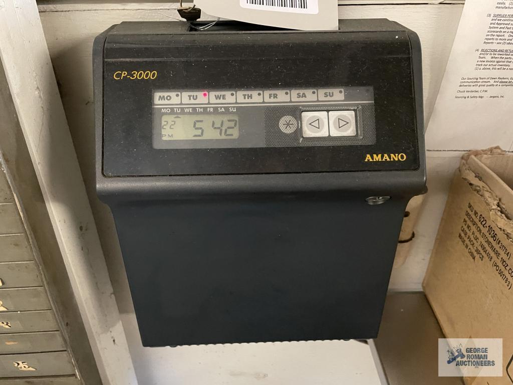 AMANO CP-3000 TIME CLOCK AND ACROPRINT TIME CLOCK