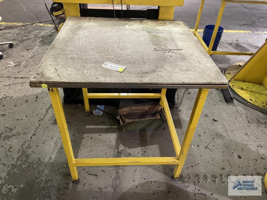 (4) STEEL TABLES. NO CONTENTS.