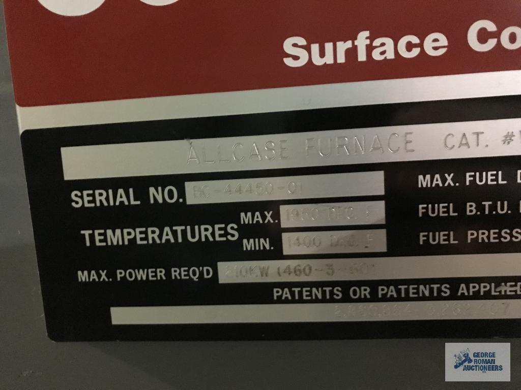 SURFACE COMBUSTION ALLCASE FURNACE. SN# BC-44450-01.2004. ELECTRIC. TOP COOLING. 30-48-30. MAX TEMP: