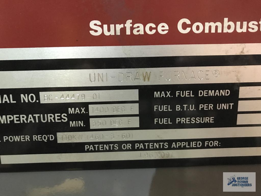 SURFACE COMBUSTION UNI-DRAW FURNACE. SN# BC-44479-01. 2004. ELECTRIC. 30-48-30. MAX TEMP: 1400 DEG.