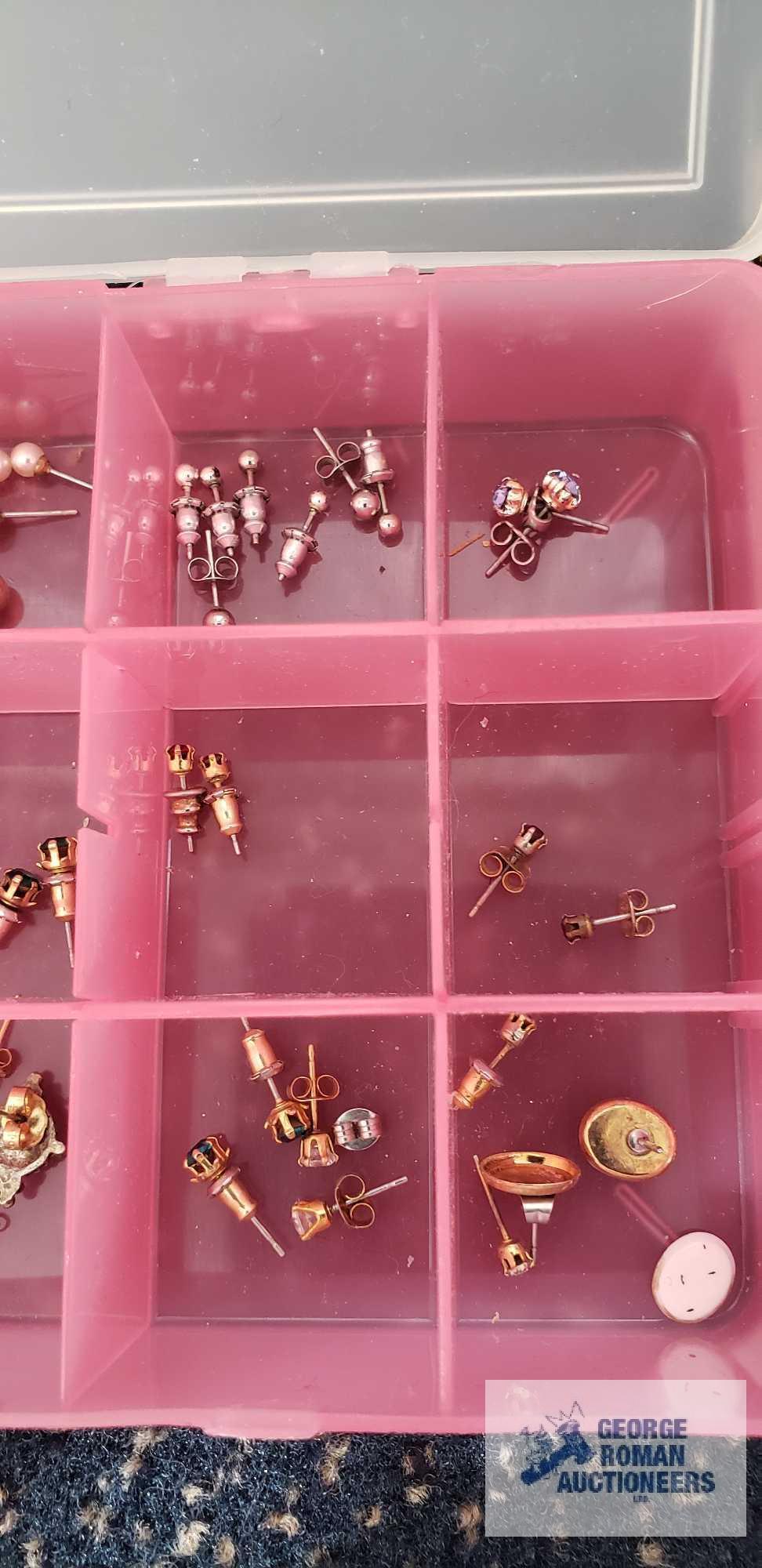 Large assortment of costume jewelry earrings