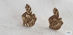 Cleveland Indians Chief Wahoo earrings, marked 14K, approximate total weight is....83 G