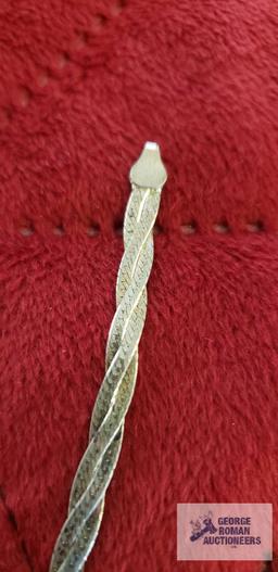 Silver colored bracelet, marked 925 Italy, approximate total weight is 3.27 G