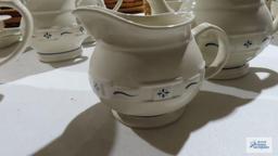 Longaberger...Pottery teapot and pitcher