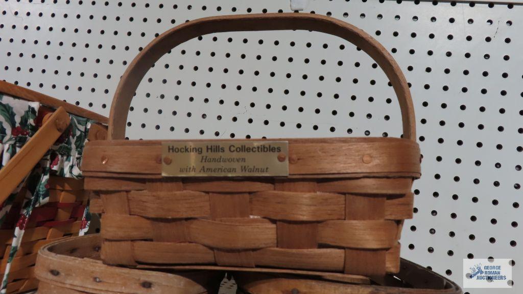 Longaberger Hocking Hills Collectibles basket, 1996 and 19th century baskets