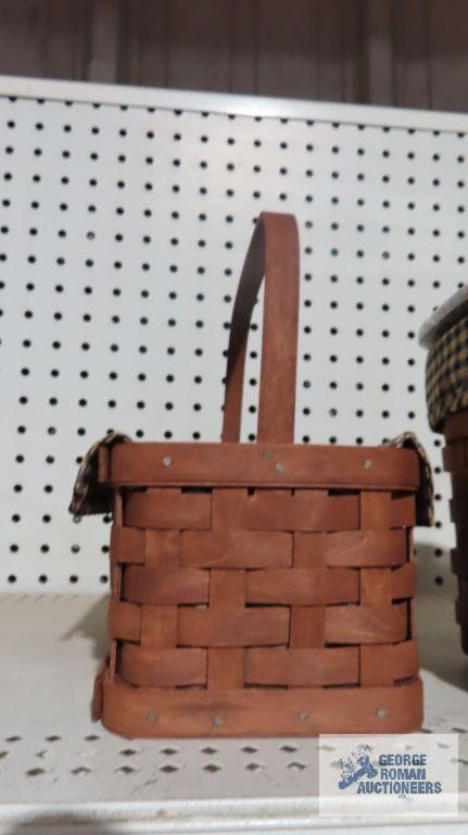 Longaberger basket and tissue box