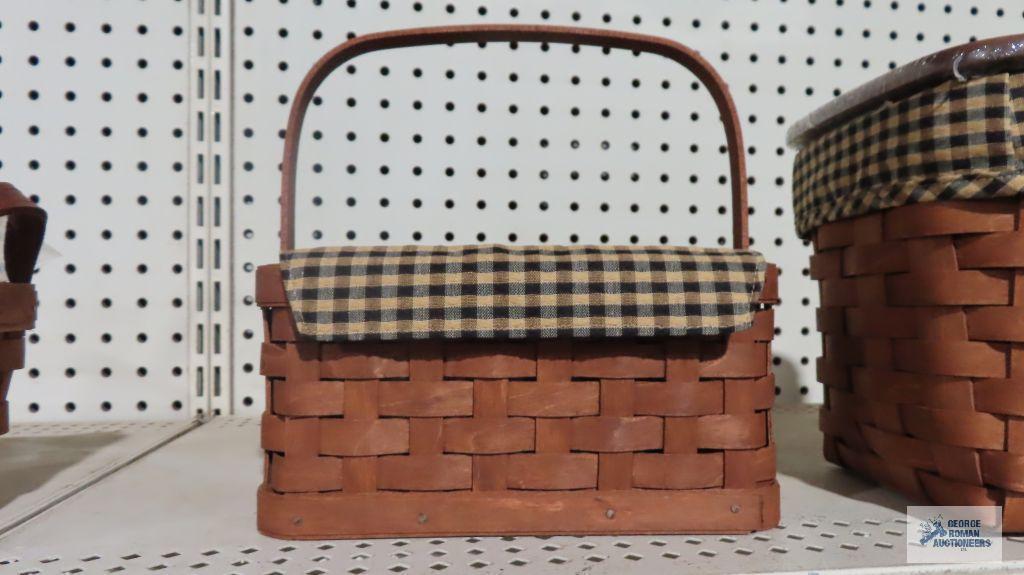 Longaberger basket and tissue box