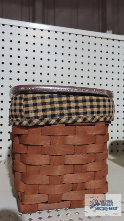 Longaberger basket and tissue box