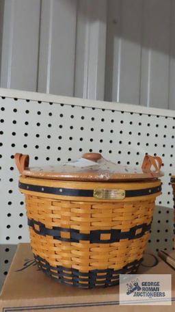 Longaberger...J.W. Collections Miniature...2002 Corn basket and 2000 bread and milk basket