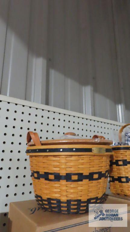 Longaberger...J.W. Collections Miniature...2002 Corn basket and 2000 bread and milk basket