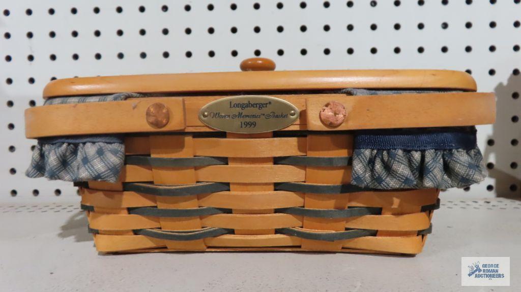 Longaberger 1999, 2001, and 2002 woven memories baskets