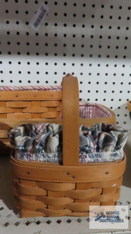 Longaberger 1995 and 2004 small baskets