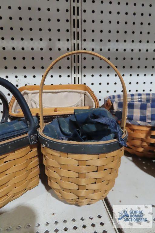 Longaberger 2002 blue trimmed basket....2004 and 2005 Collectors club baskets.