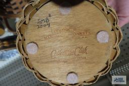 Longaberger 2002 blue trimmed basket....2004 and 2005 Collectors club baskets.