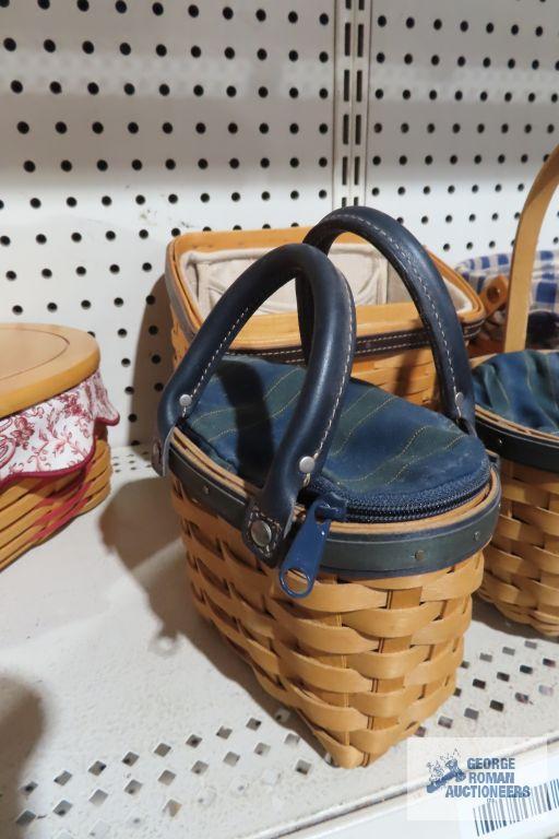 Longaberger 2002 blue trimmed basket....2004 and 2005 Collectors club baskets.