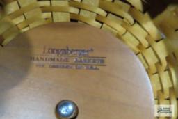 Longaberger Collectors Club lightship basket and Blue Ribbon Collection mending basket